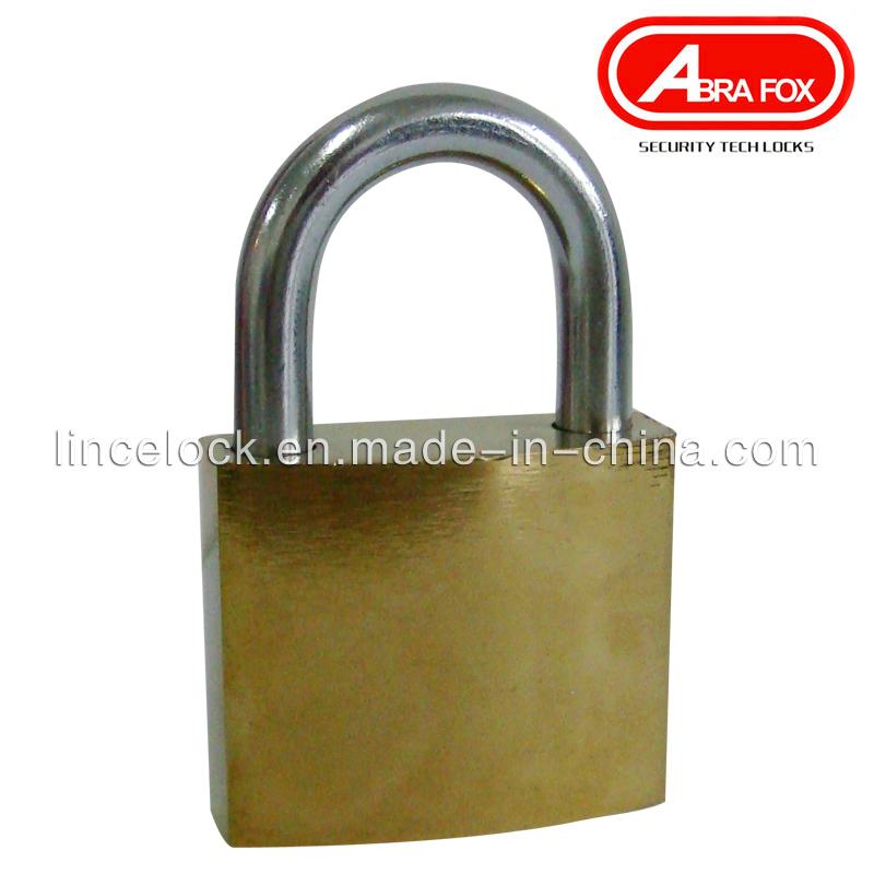 Golden Iron Middle Type Padlock with Key (305B)